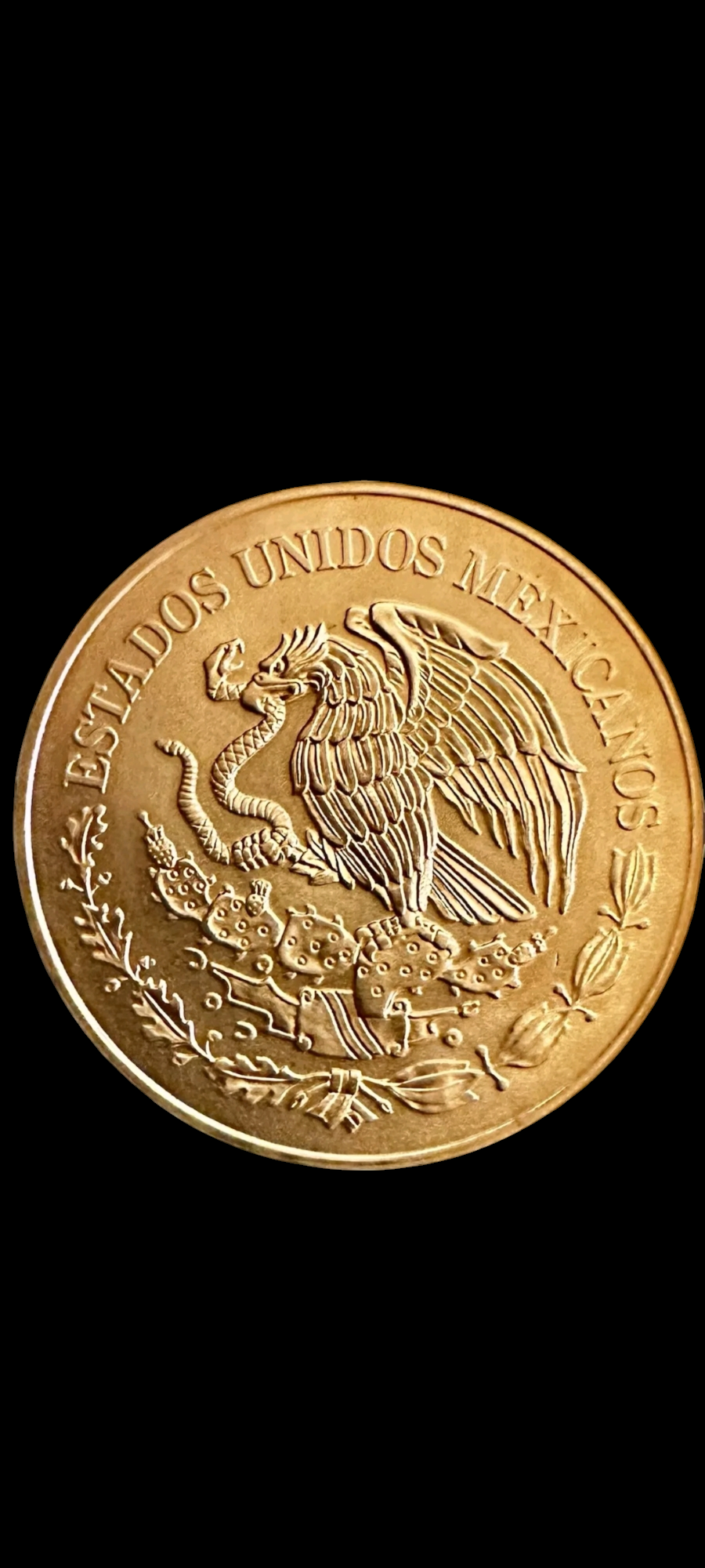 Bicentenario 22k (21.6k) Solid Gold Coin 2010 (abrasions/Stains/scratched)