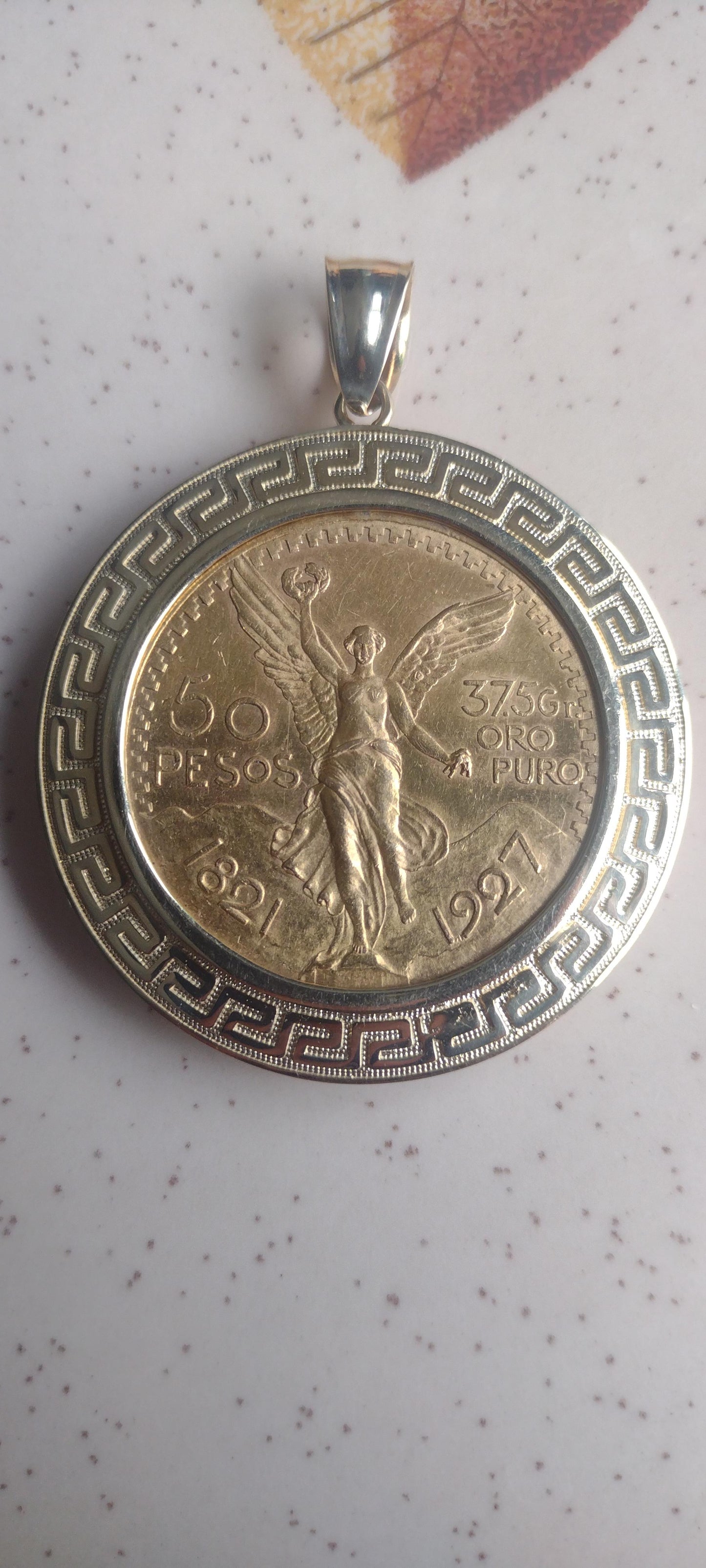 Centenario 22k Original 1927 *Bad Condition + Aztec Style 14k Bezel