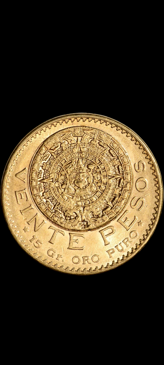 20 Pesos 22k (21.6k) Gold Coin Random Year