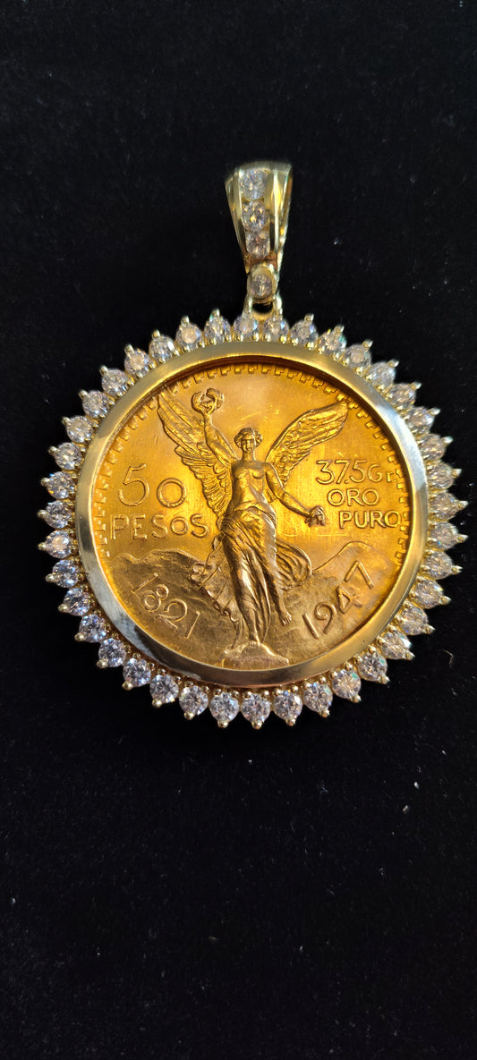 Centenario 22k (21.6k)1947 CZ Stone  Style Bezel.