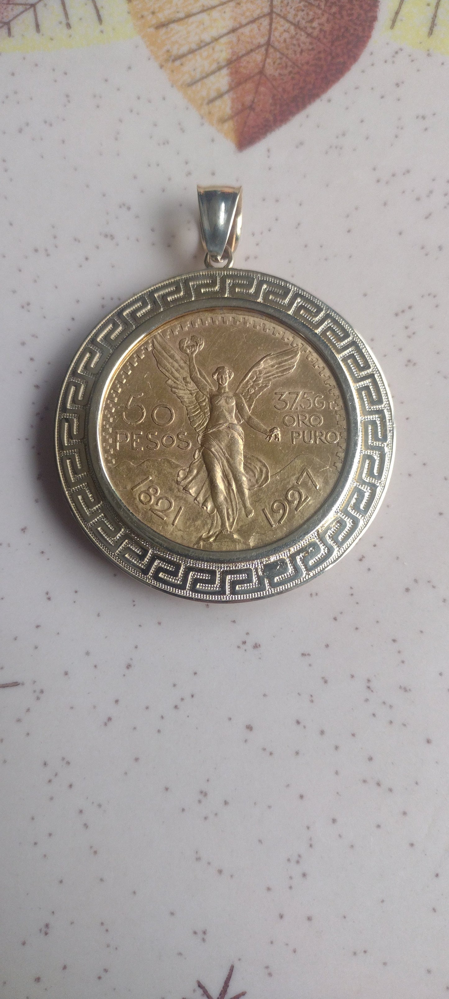 Centenario 22k Original 1927 *Bad Condition + Aztec Style 14k Bezel